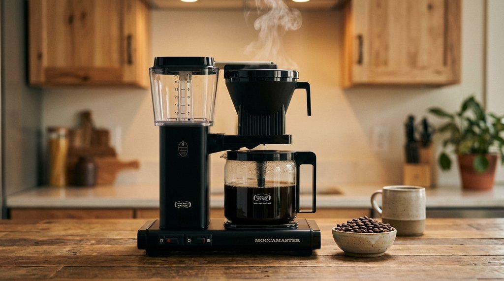 Technivorm Moccamaster KBGV Select drip coffee maker on a kitchen counter