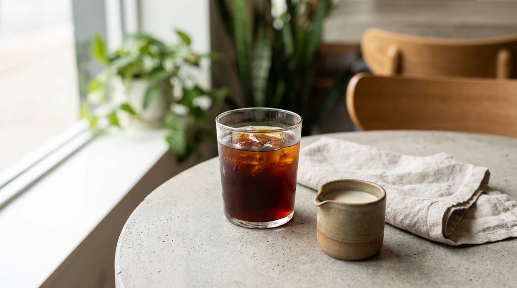 Low-Sugar Cold Brew Coffee with Oat Milk on the Side