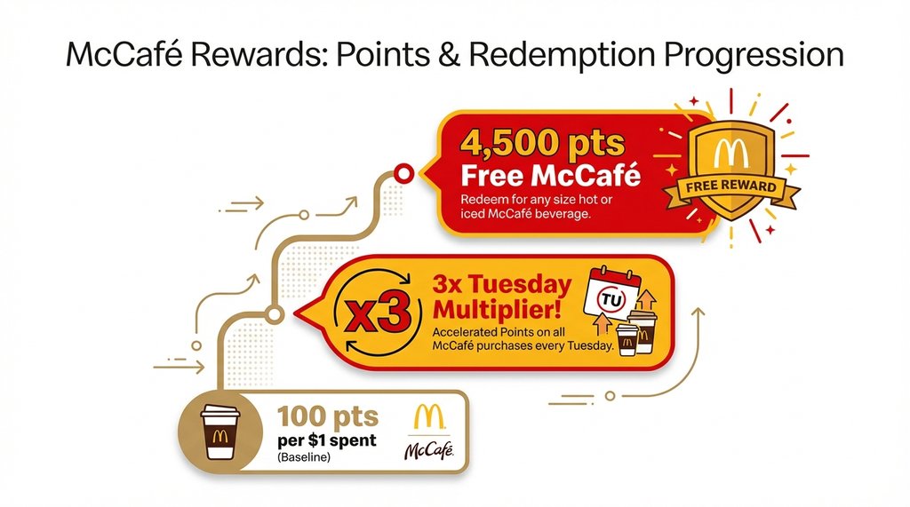 McCafé rewards points tier infographic