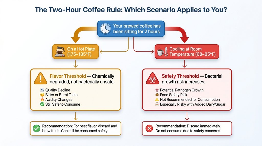 Two-Hour Coffee Rule Decision Flowchart