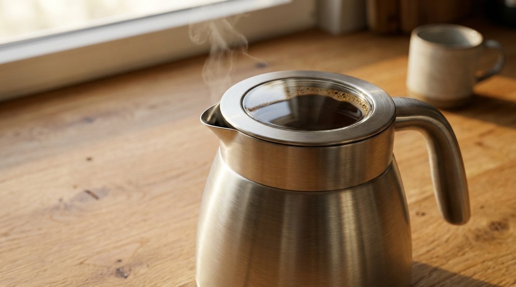 Quality Stainless Steel Thermal Carafe Filled With Coffee