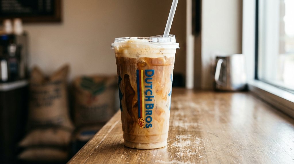 Keto iced caramelizer coffee drink close-up