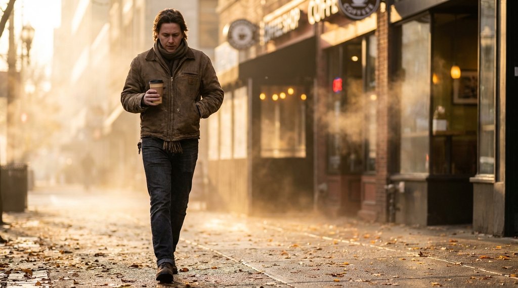 Early morning coffee chain crawl