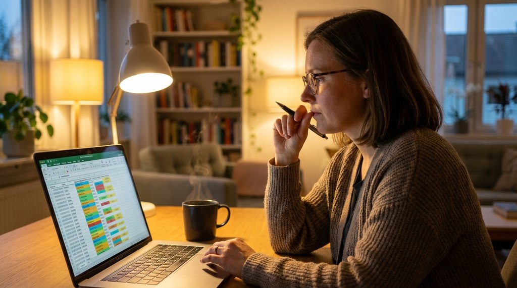 Patient tracking coffee and heart palpitations with spreadsheet