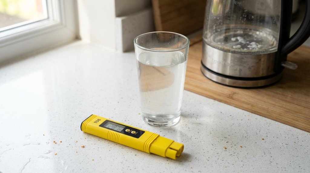 TDS meter and hard water limescale buildup