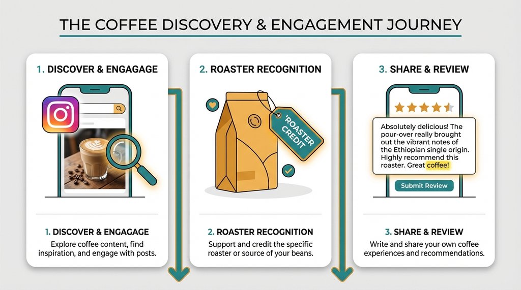 Step-by-step infographic of the 4-minute pre-visit bar coffee check