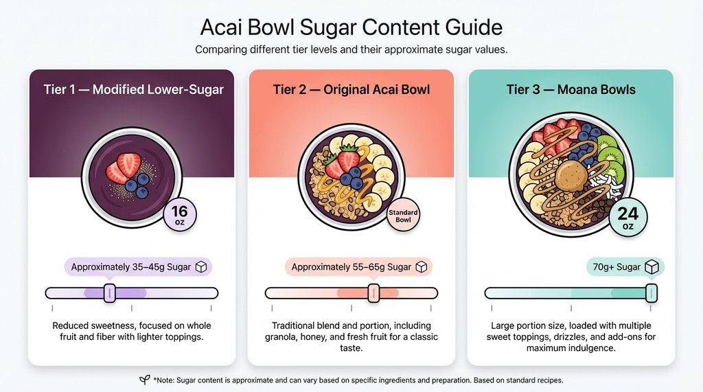 Three-Tier Acai Bowl Comparison Infographic
