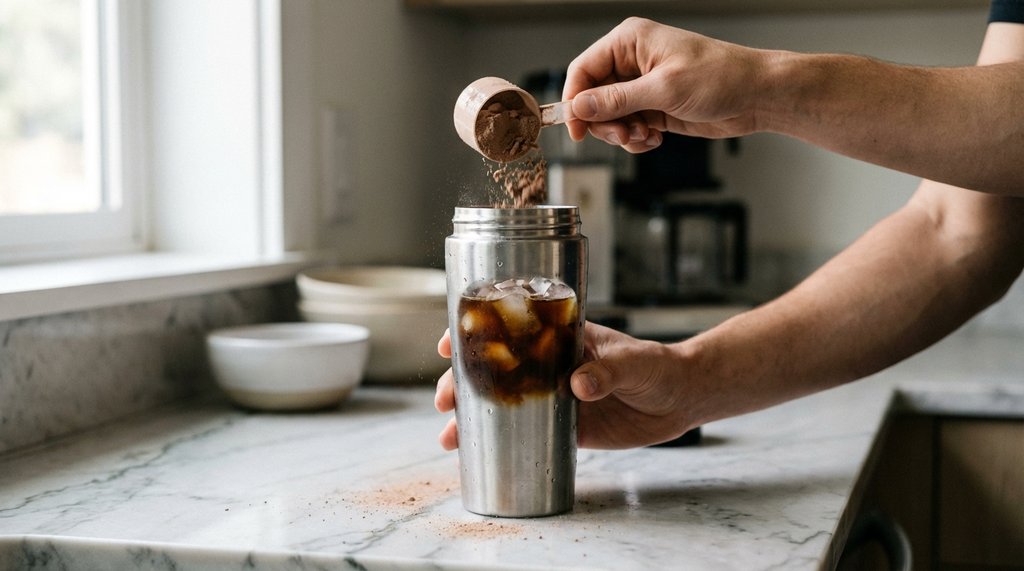 Cold brew protein coffee preparation Method A