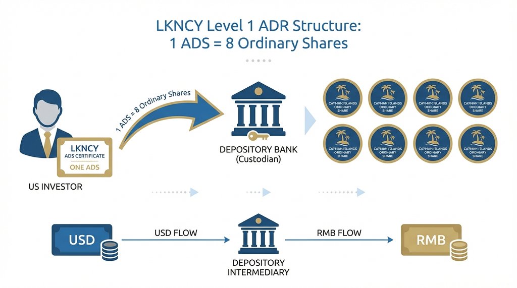 Infographic explaining ADR structure and 1-to-8 share conversion ratio