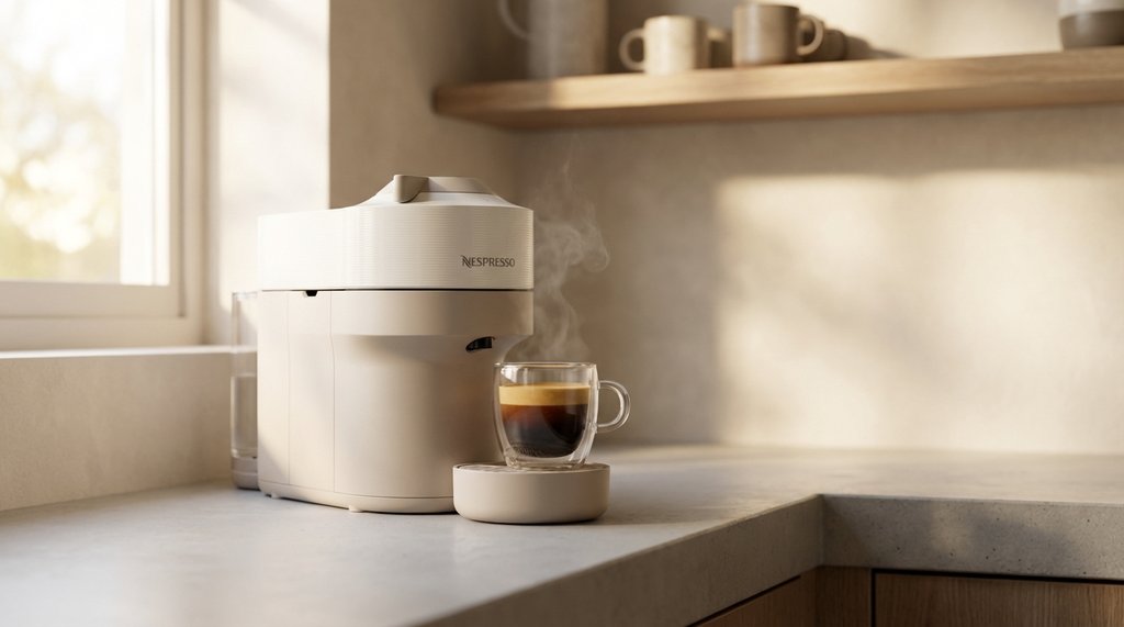 Nespresso Vertuo Pop close-up lifestyle shot