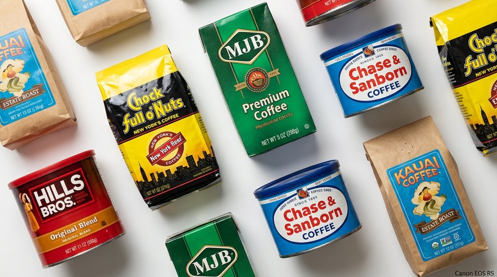 Flat lay of various Massimo Zanetti brand coffee products